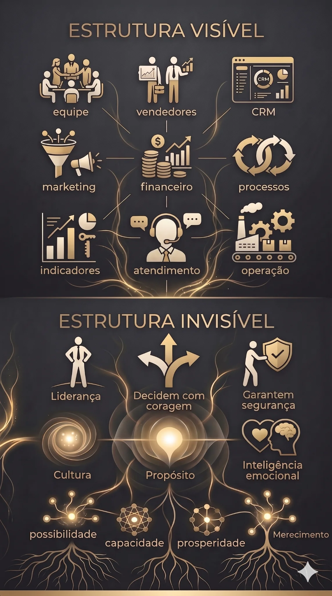 Estrutura visível e estrutura invisível da empresa